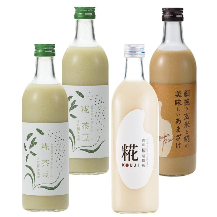 ［新潟の夏の約束］｜【4本セット】糀茶豆2本/プレーン/玄米甘酒 FKS4-145