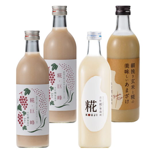 ［新潟の肥沃な大地の贈り物］｜【4本セット】糀巨峰/プレーン/玄米甘酒 FKS4-175