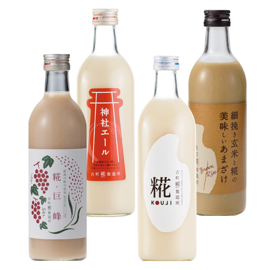 ［新潟の肥沃な大地の贈り物］｜【4本セット】糀巨峰/プレーン/神社エール/玄米甘酒 FKS4-176