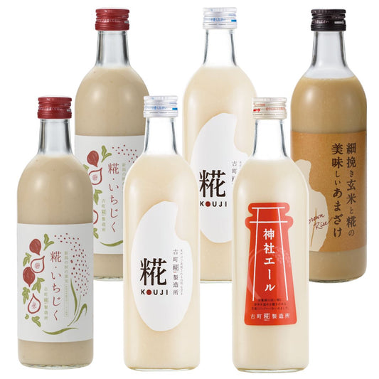［新潟の秋のひとしずく］｜【送料一律6本セット】糀いちじく2本/プレーン2本/神社エール/玄米甘酒 FKS6-160