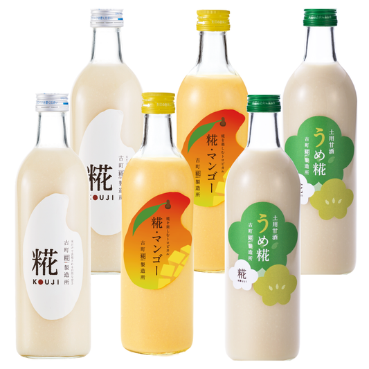 ＜夏を楽しむアソートセットD＞［南国気分を味わうトロピカル甘酒］｜【送料一律6本セット】糀マンゴー2本/うめ糀2本/プレーン2本 FKS6-167