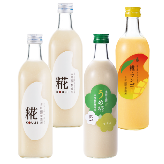＜夏を楽しむアソートセットB＞［南国気分を味わうトロピカル甘酒］｜【4本セット】糀マンゴー/うめ糀/プレーン2本 FKS4-172