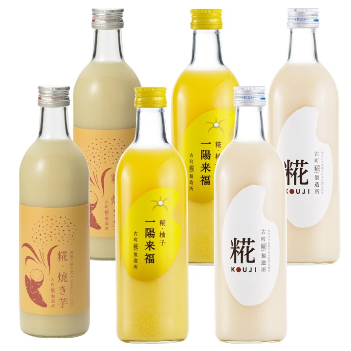 ［新潟の秋の恵み］｜【送料一律6本セット】糀焼き芋2本/糀柚子2本/プレーン2本 FKS6-152