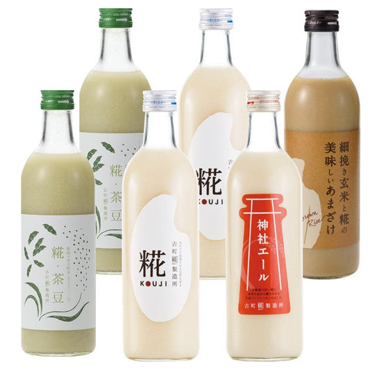 ［新潟の夏の約束］｜【送料一律6本セット】糀茶豆2本/プレーン2本/神社エール/玄米甘酒 FKS6-142
