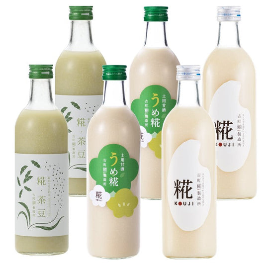 ［新潟の夏の約束］｜【送料一律6本セット】糀茶豆2本/うめ糀2本/プレーン2本 FKS6-144