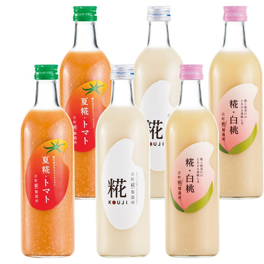 ［魅惑の濃厚な桃ブレンド］｜【送料一律6本セット】糀白桃2本/夏糀トマト2本/糀プレーン2本  FKS6-020