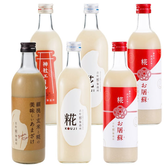 ＜糀お屠蘇ご自宅セット＞［お正月の祝いの席に］｜【送料一律6本セット】糀お屠蘇2本・糀プレーン2本・神社エール・玄米甘酒　FKS6-066